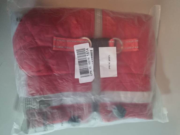 Pumyporeity Dog Coat Waterproof, Winter Jacket Reflective Strips Medium - Red.