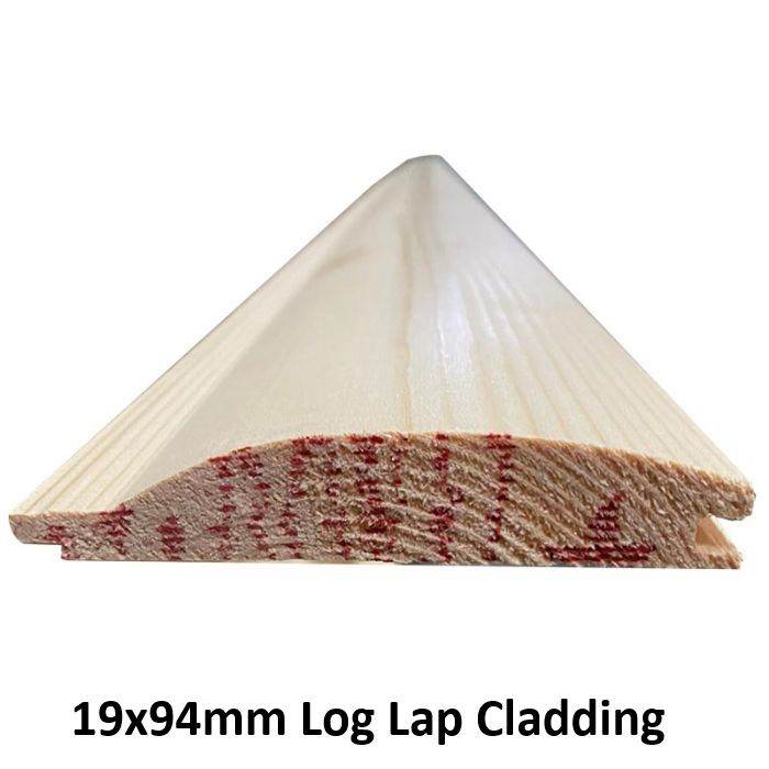 19 x 94mm Log Lap Style Cladding 