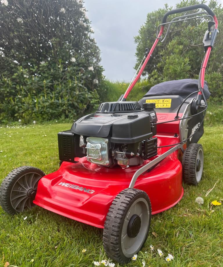 Like New Weibang WB537 21”cut commercial lawnmower Power Drive 196cc heavy gauge steel deck mower 