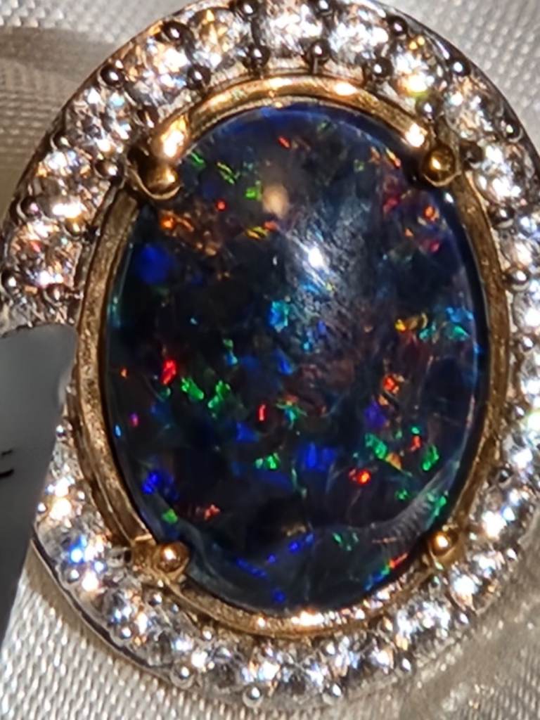 NEW SIZE M  9ct Gold Grade Solitaire AA Boulder Opal 16x12 