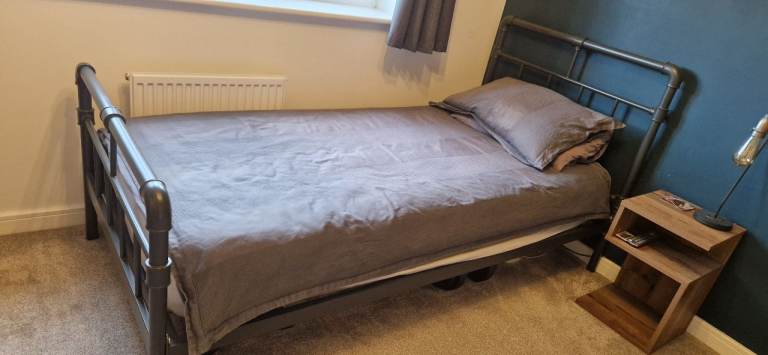 NEXT Single Metal Bed Frame Dark Grey