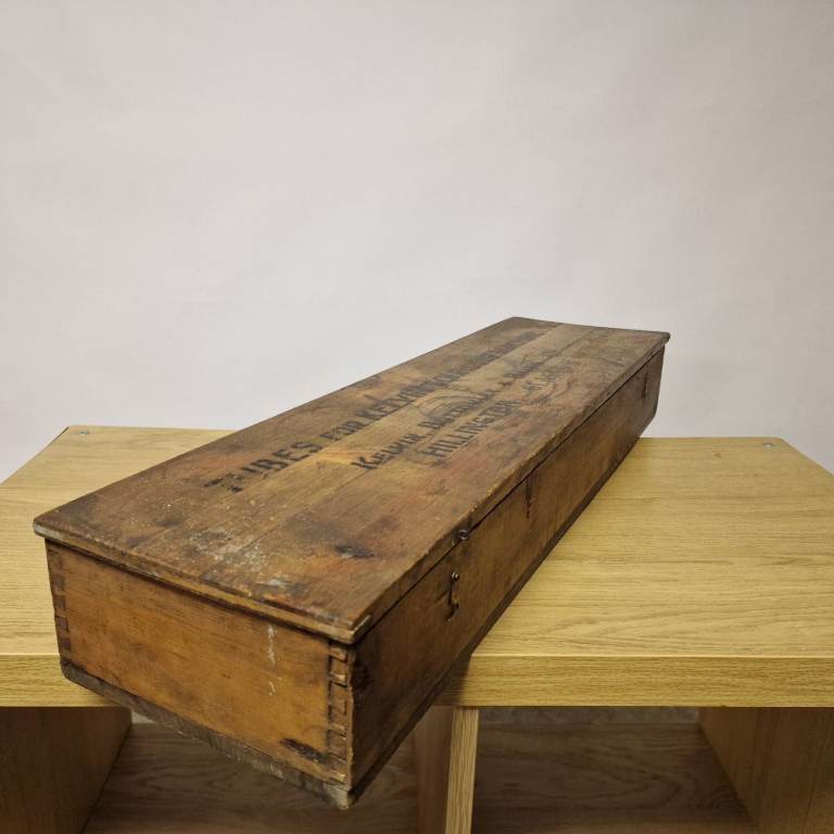 Antique Wooden Box – Kelvin Sounding Machine Tubes (Glasgow)