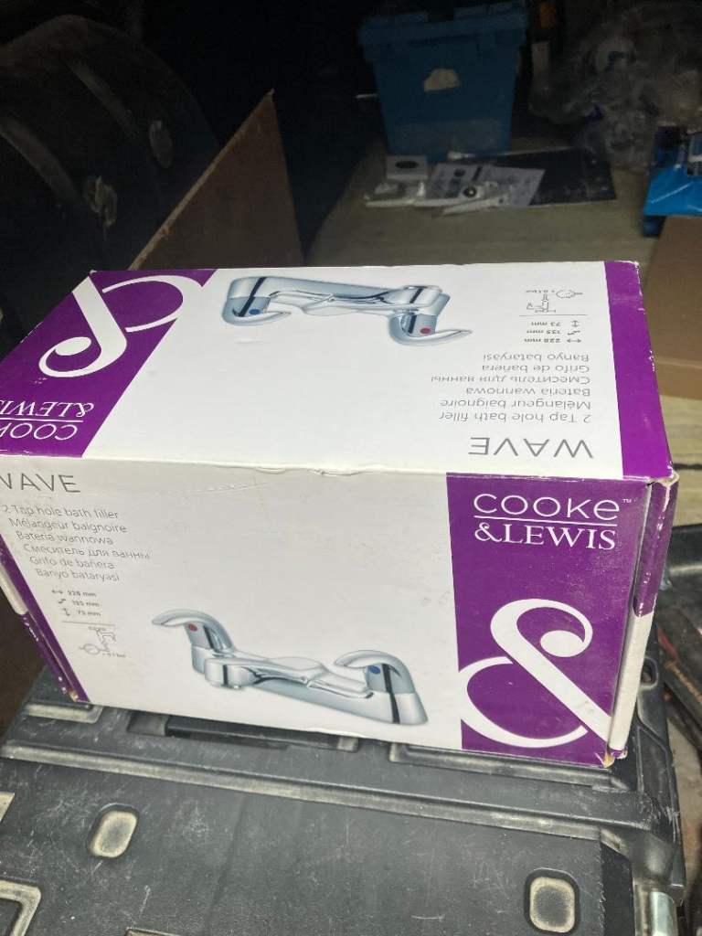 Cooke & Lewis Wave Bath Filler Taps – New in Box