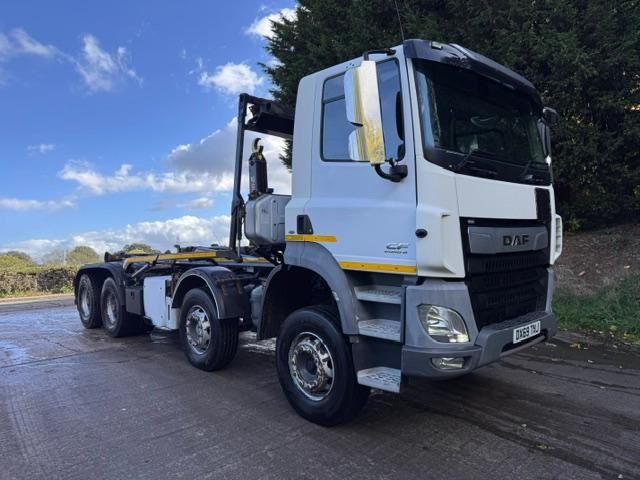 2019 69 DAF CF 480 E6 8x4 Multi-lift Ultima 24 hook loader sheet VBG drawbar