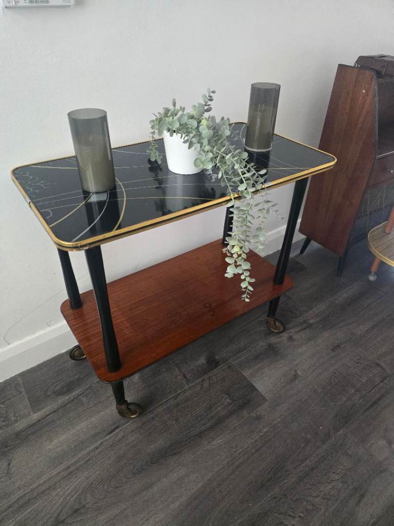 Mid century hostess trolley tables price in add