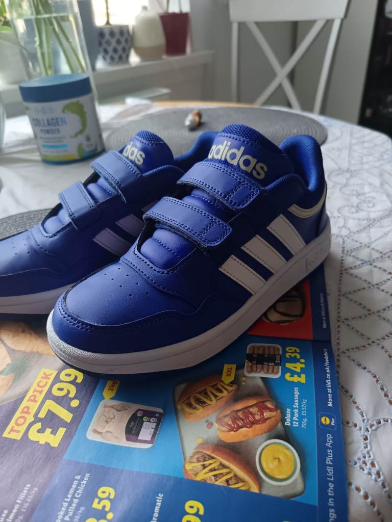 Adidas Kids Trainers - Blue, UK Size 2.5 , Excellent Condition