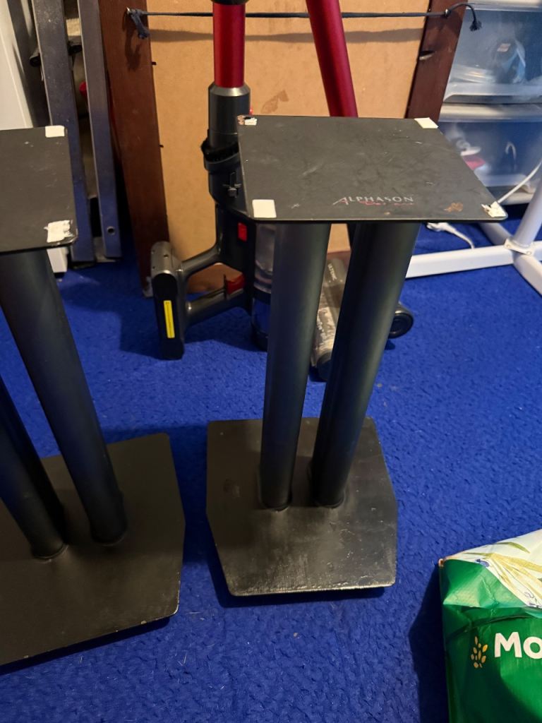 Alphason Speaker Stands - Black Metal, Good Condition