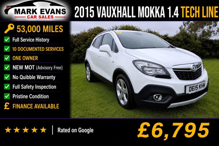 2015 Vauxhall Mokka 1.4T Tech Line 5dr HATCHBACK Petrol Manual