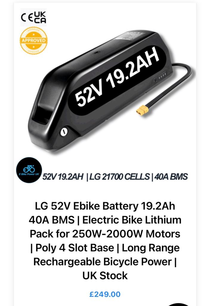 52v 19.2ah battery (BRAND NEW)