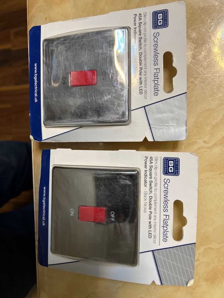 BG switch 45A double pole with LED