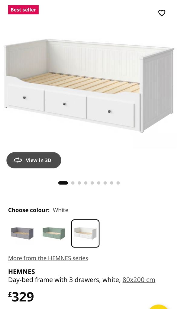 HEMNES Day-bed  White, 80x200 cm