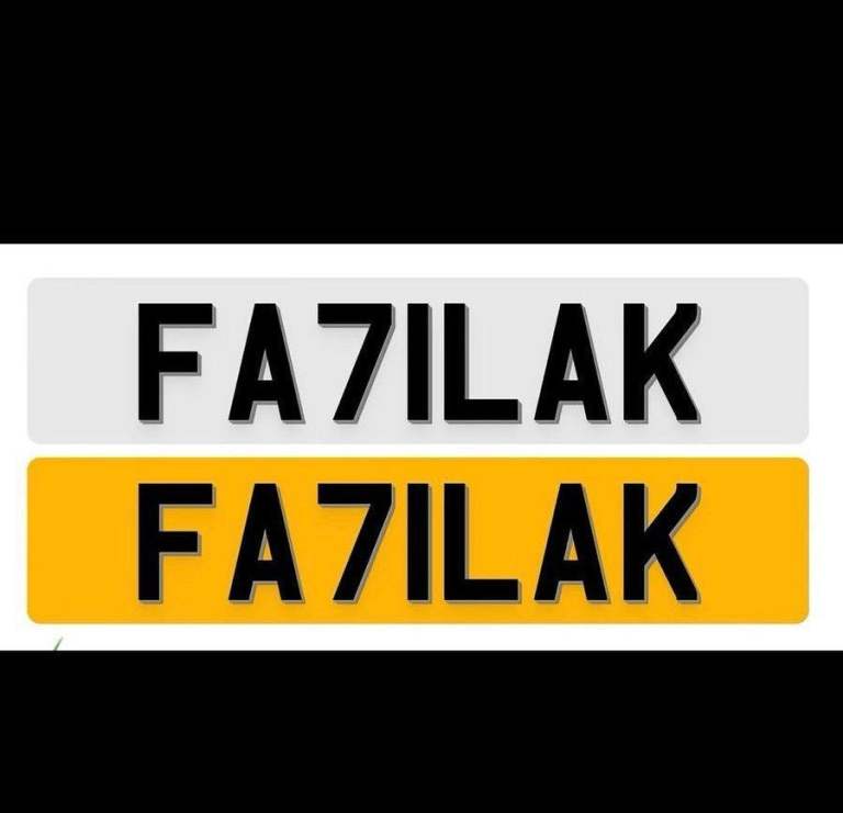 Falak dvla number plate
