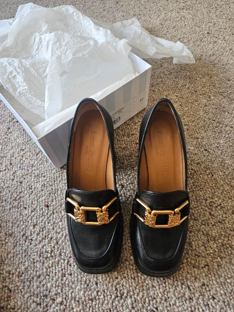 Russell and Bromley Black Block Heels 