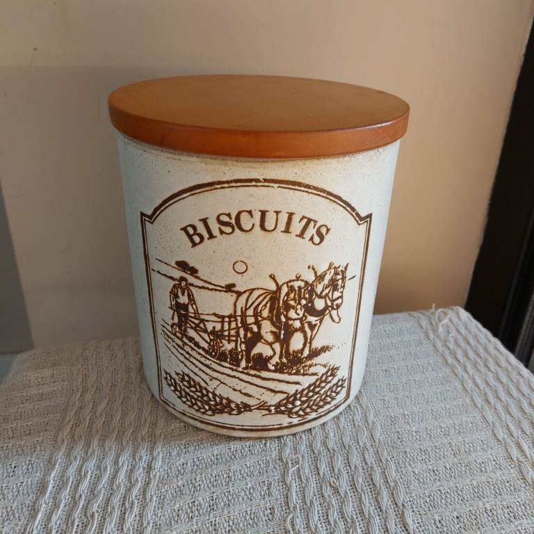 Vintage Taunton Vale Stoneware Biscuit Storage Jar 