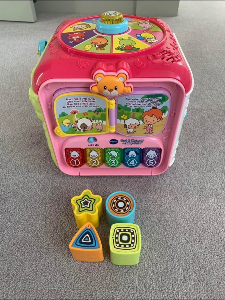VTech Pink Sort & Discover Activity Cube Pink