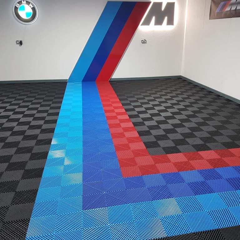 Tuff Tile Flooring Blue Garage Shed Shop Detailer Car Wash Valet