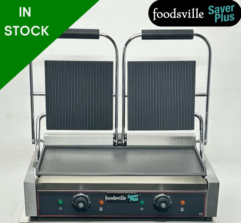 PAY OVER 3 MONTHS! - NEW Foodsville Saver Plus Twin Contact Grill – 13 Amp Plug In & Go!