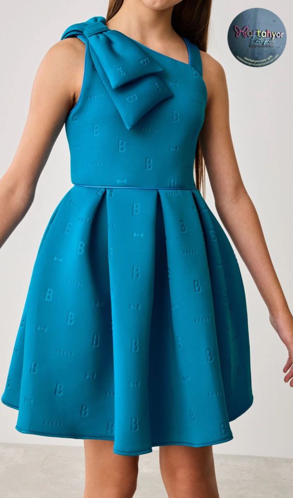 Ted Baker Bow Detail Embossed Scuba Dress