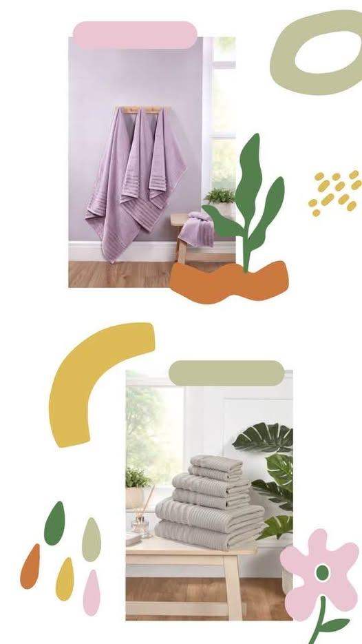 Linear Towel Bale Lavender /Dove Grey