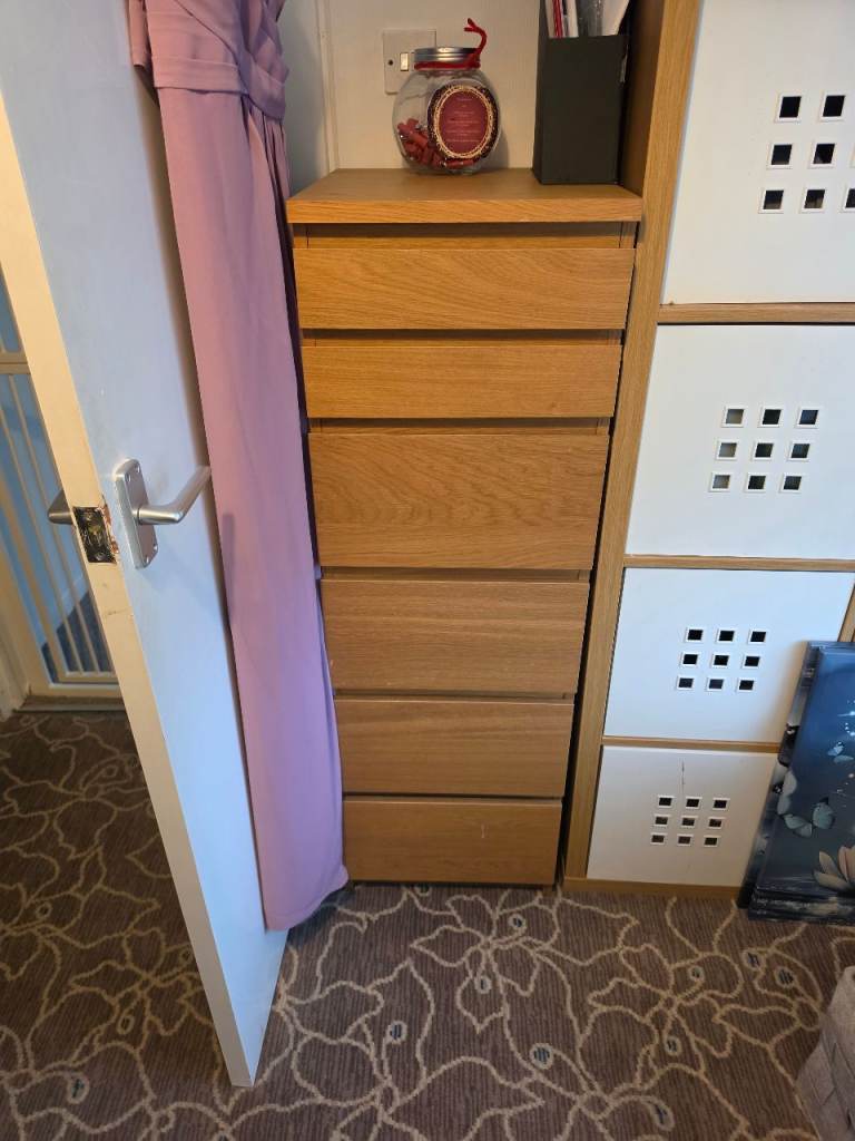 Ikea Malm Wooden Chest of Drawers - Good Condition