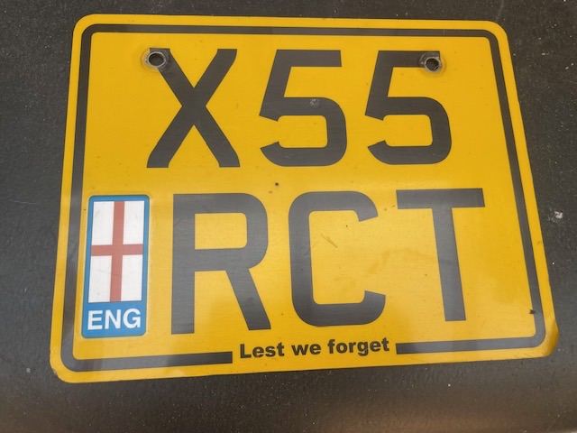 Royal Corps Transport , Personalised number plate