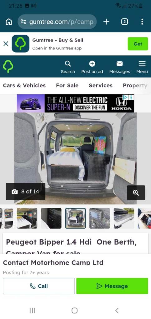 Peugeot, BIPPER, Panel Van, 2010, Manual, 1399 (cc)