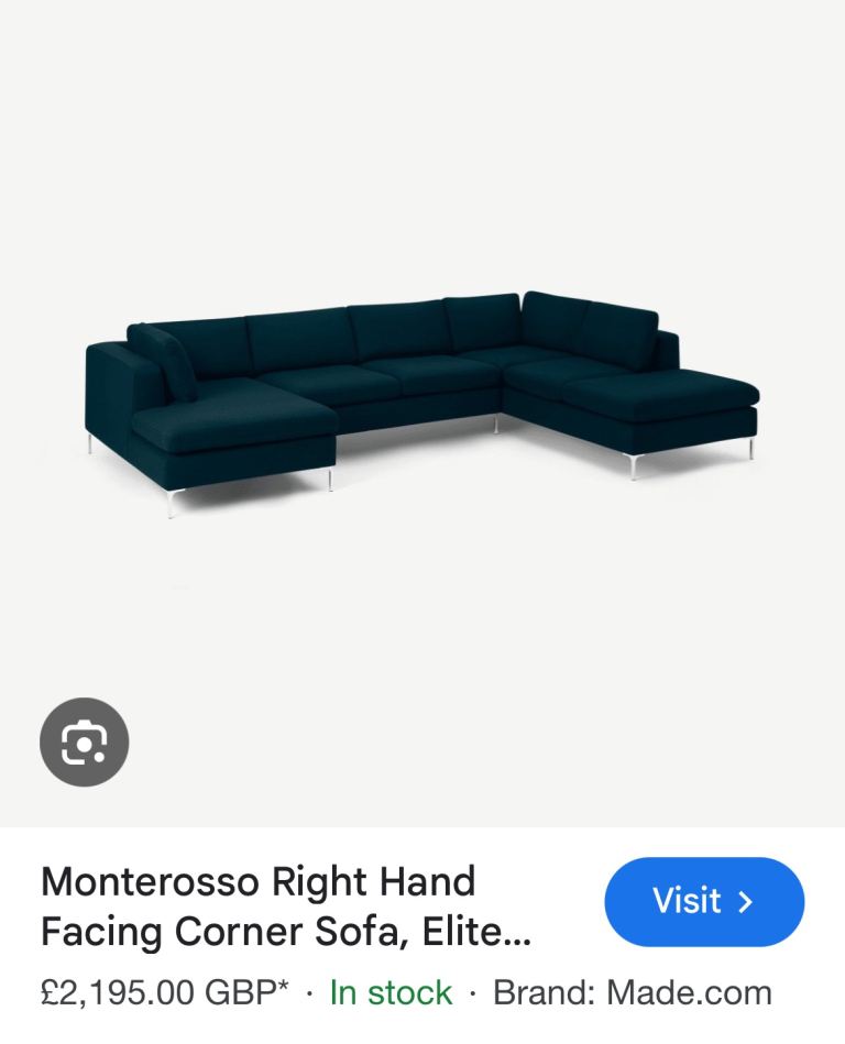 Monterosso Right Hand Facing Corner Sofa,