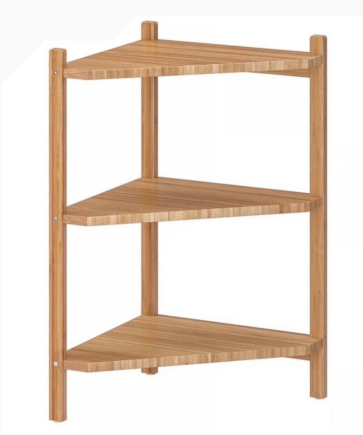 Bamboo Corner Shelf (IKEA RÅGRUND)