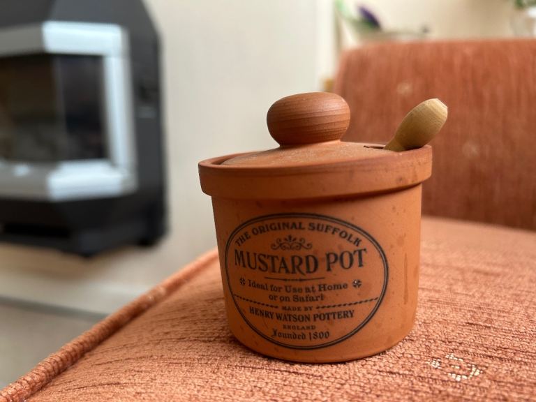 Mustard Pot with lid HWPottery