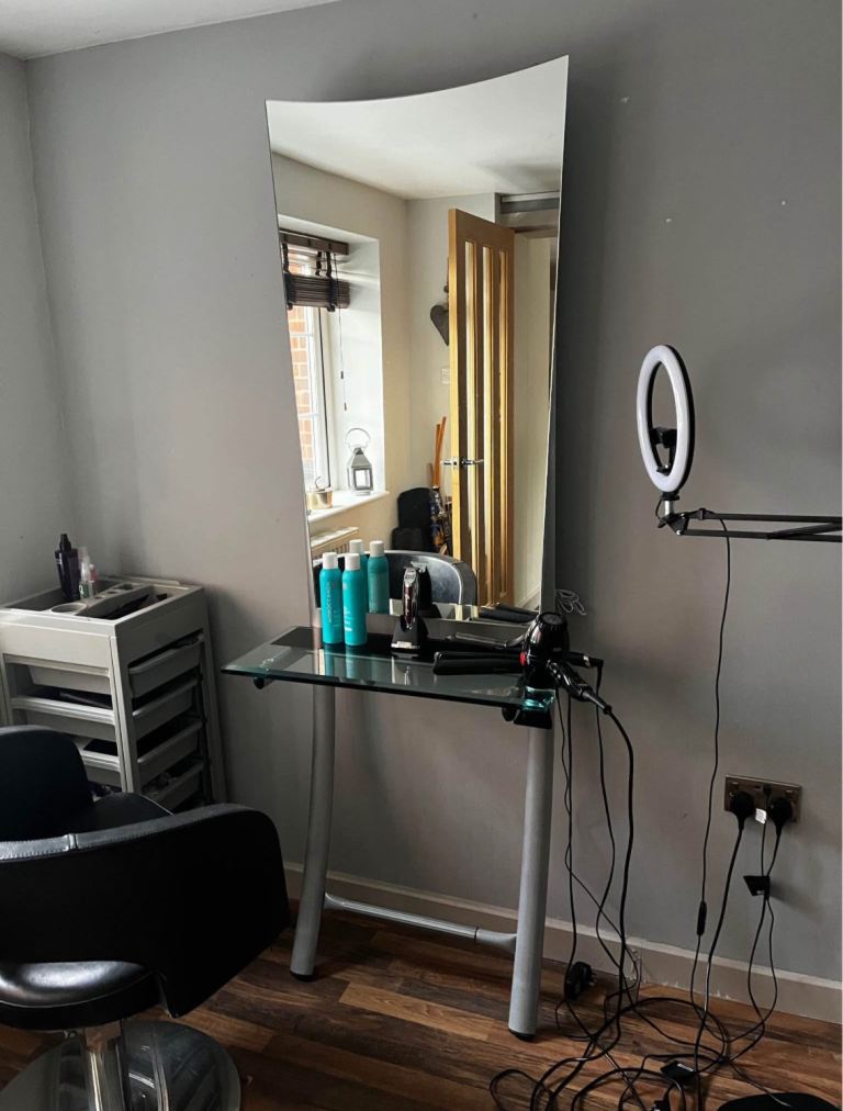Salon Mirror & Styling Station 