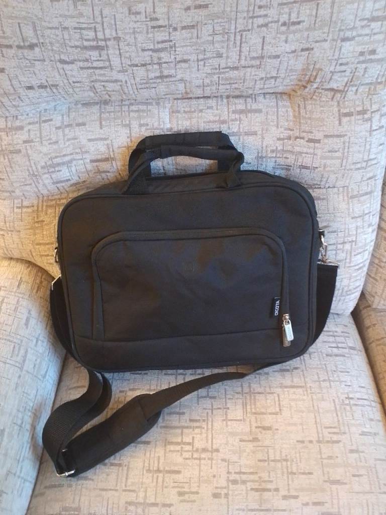 Black Laptop Bag with Shoulder Strap – Good Condition