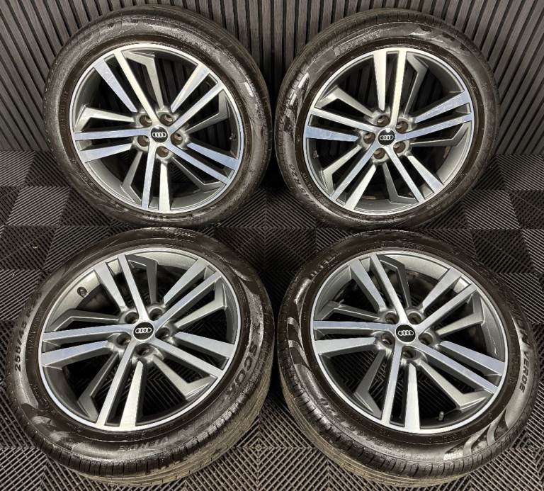 20'' GENUINE AUDI Q5 5 TRIPLE SPOKE GREY SQ5 S LINE ALLOY WHEELS TYRES ALLOYS
