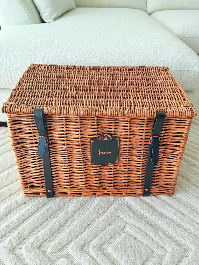 Luxurious Harrods Wicker Picnic Basket