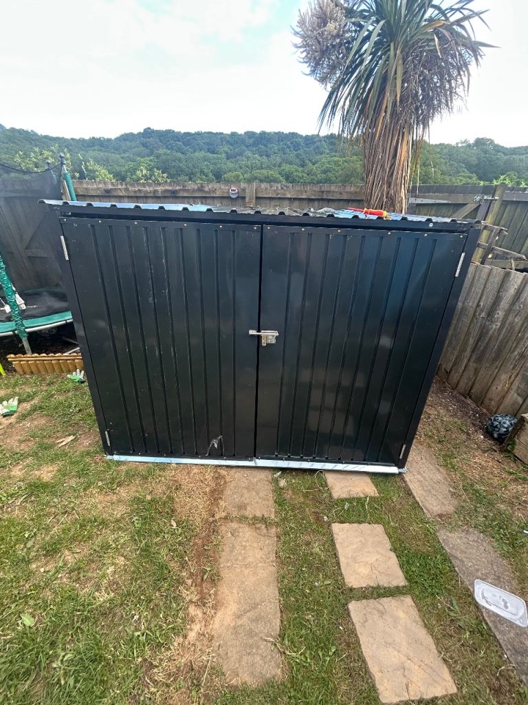 Used Homebase metal bike shed 