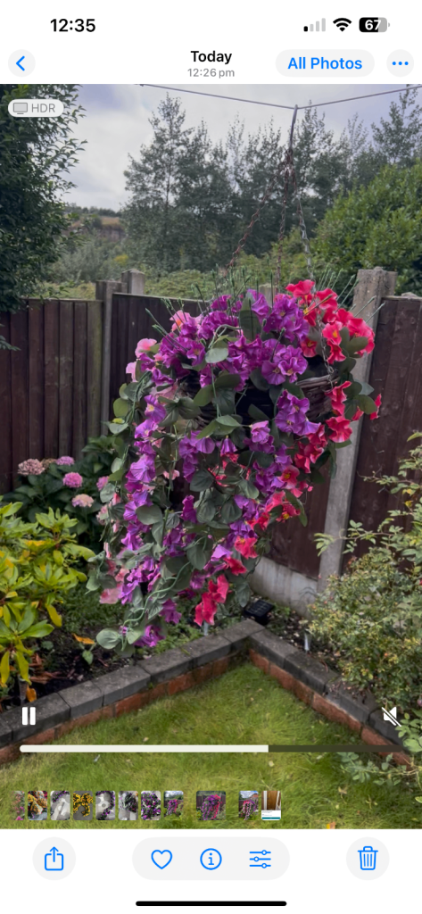 Brand new artificial flowers basket reduced price 