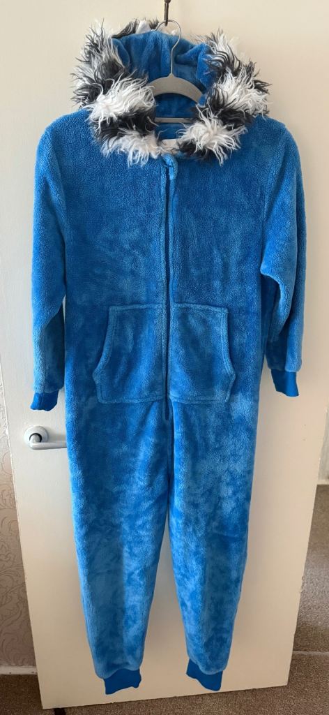 Kids Fleece Onesie Jumpsuit Size 11-12 Years