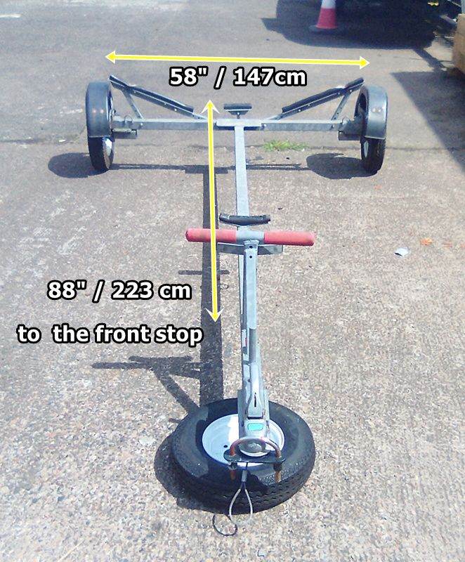 Indespension Galvanized Boat / Dinghy Trailer – Spare Wheel – Excellent Condition