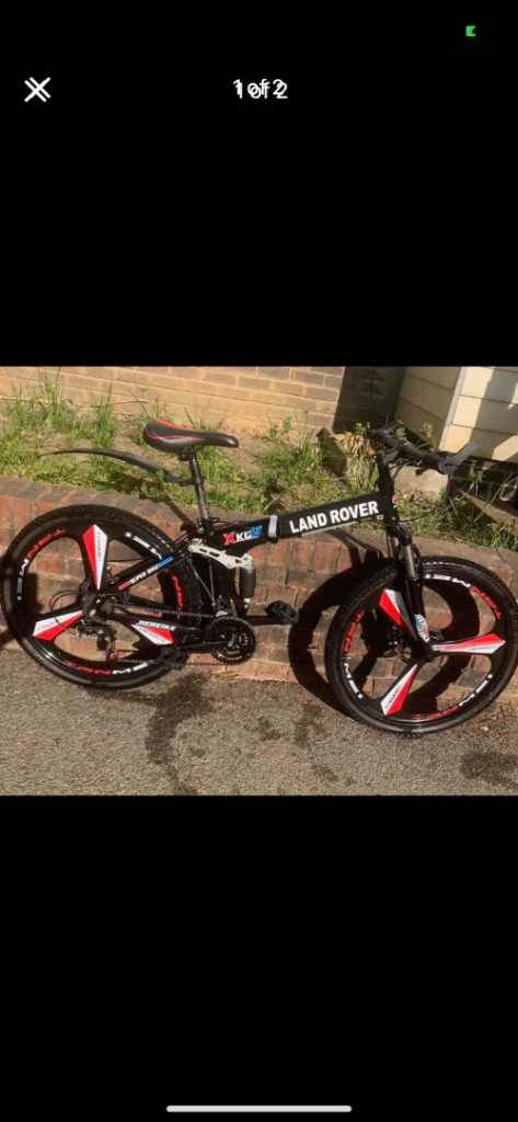 LAND ROVER Folding Mountain Bike – Black, Good Condition