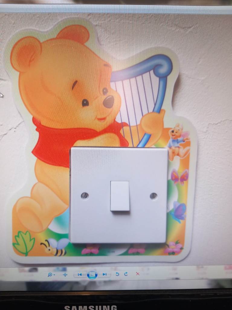 190 New Glow in the dark light switch wall stickers with glitter (20 different designs) 