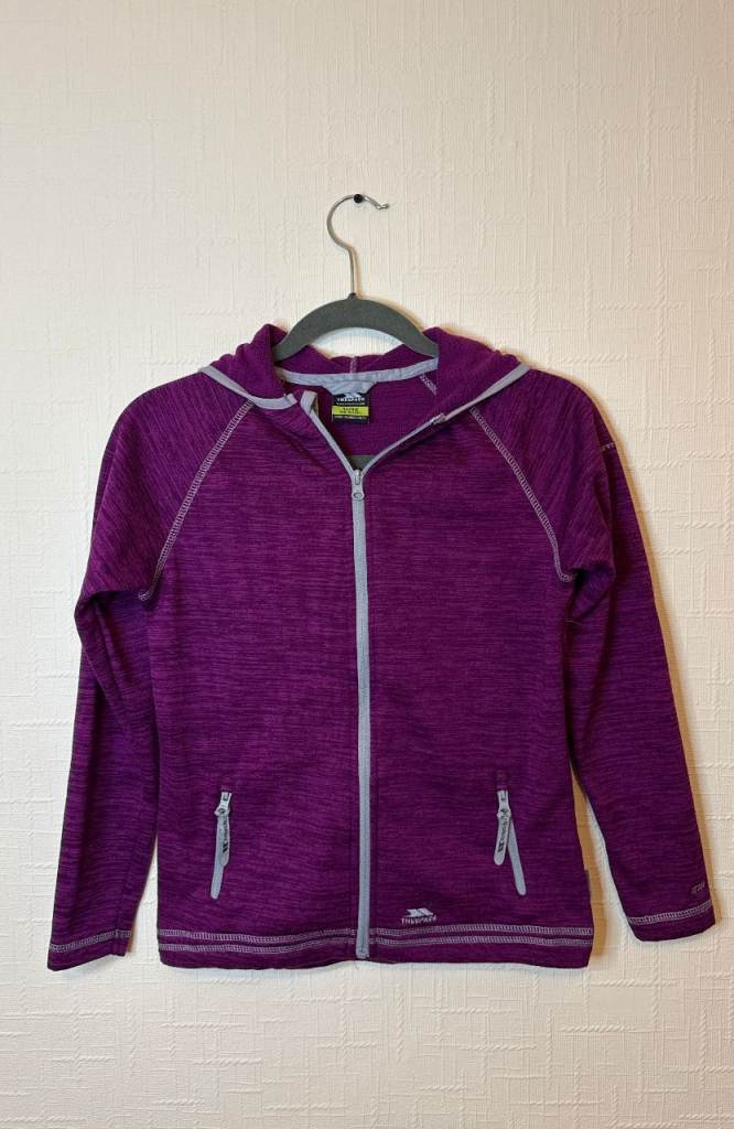 Trespass Girls 11/12 Full Zip Hooded Fleece Jacket
