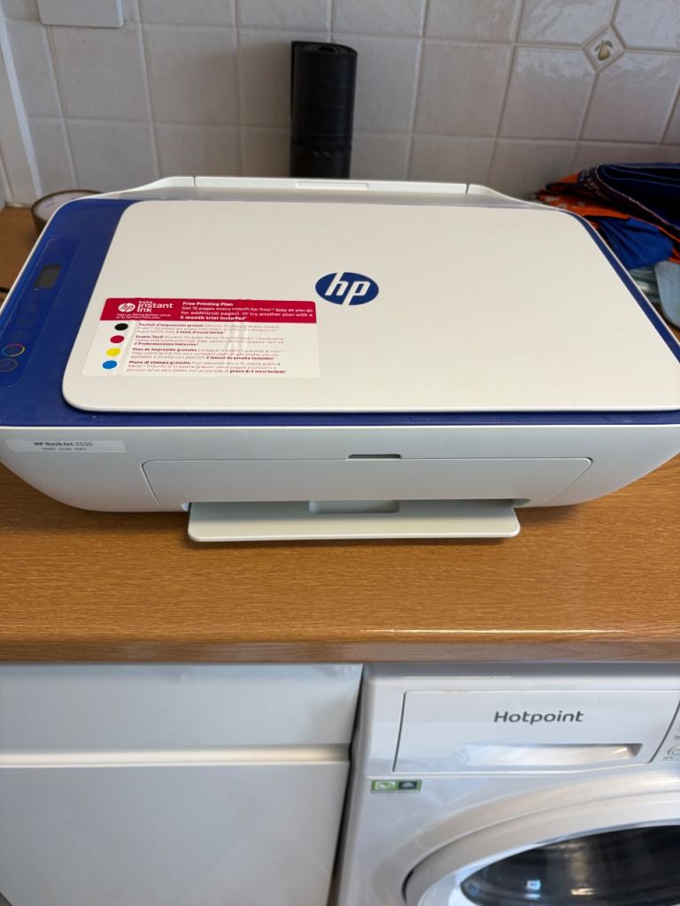 HP DeskJet 2630 All-in-One Wireless Printer - White & Blue