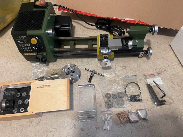 Proxxon PD250 Precision Lathe With Accessories
