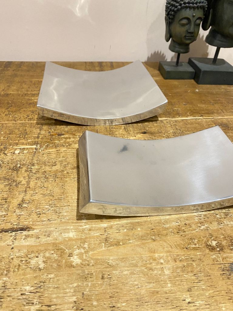 Curved aluminium  plates x 2 