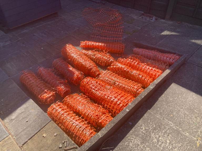 Construction Netting Site Plastic Fencing Orange Safety Barrier - Job Lot