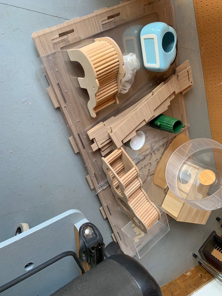 Large transparent hamster cage