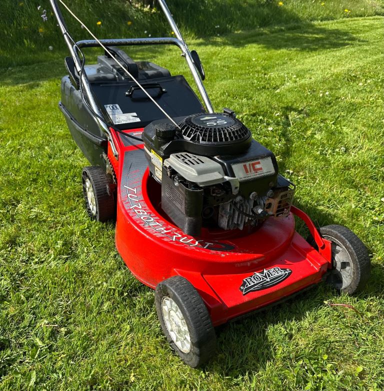 Rover 20” Industrial commercial Briggs alloy deck 4blade lawnmower lifts wet grass chain drive mower