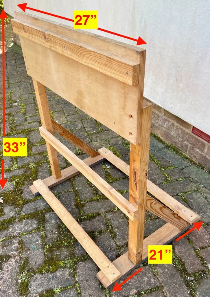 Outboard motor stand.