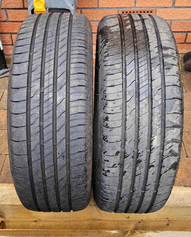 2 x 215 55 18 Goodyear Efficient Grip matching pair mobile tyre fitting available 