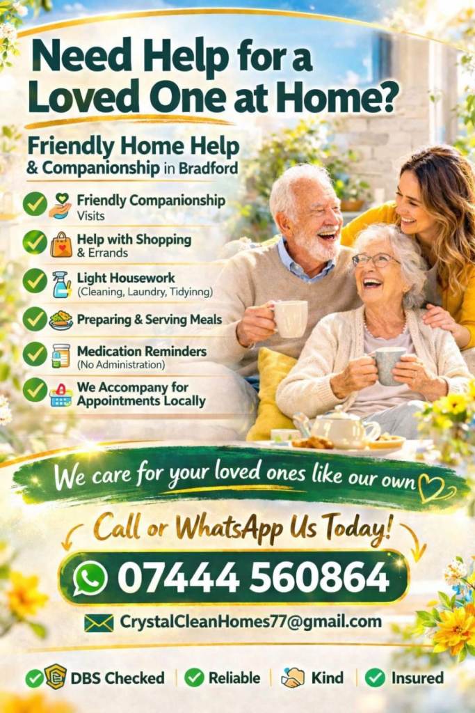 Friendly Companionship & Home Help in Bradford