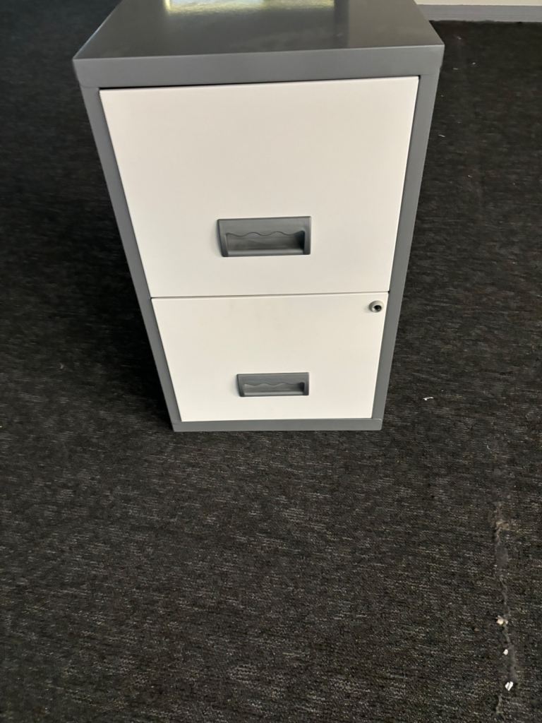 2 draw filing cabinet no lock 